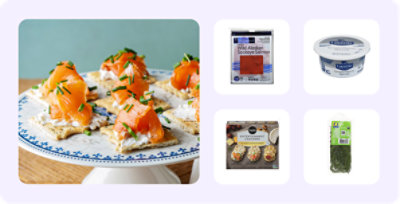 Smoked salmon crackers
