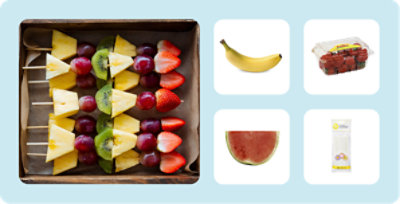 Spaceship fruit skewers