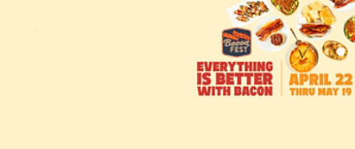 Words everything is better with bacon next to an image with plates of different foods containing bacon