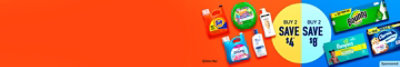 Tide, Gain, Downy, Head and Shoulders, Pantene, Bounty, Charmin, Pampers.