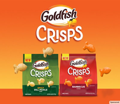 Taste how Goldfish does chips—now in Spicy Dill Pickle and Barbecue!