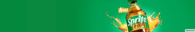 Image of a Sprite + Tea bottle on a green background.