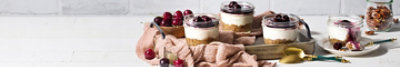 Sweet Cherry Pecan Mason Jar Cheesecakes