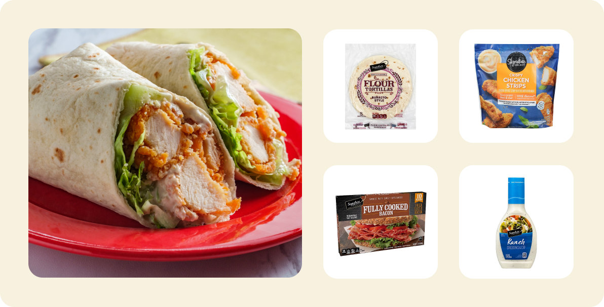 Chicken bacon ranch wrap