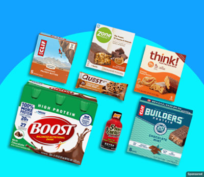 CLIF, Quest, and other nutrition products.