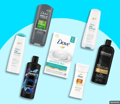 Dove, AXE, and other personal care products.