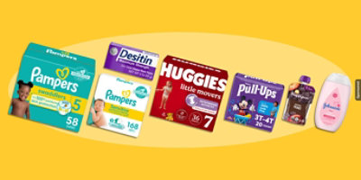 Big savings for your little ones, including Pampers, Huggies and more. 