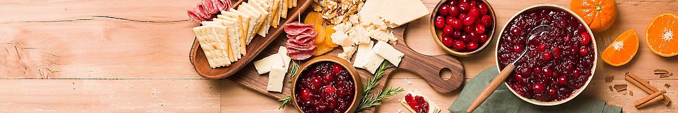 Cranberry sauce paired with charcuterie board.
