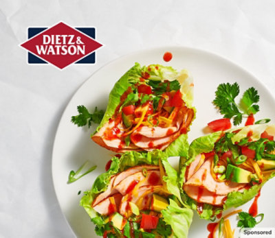 Lettuce wraps with Dietz & Watson lunch meat