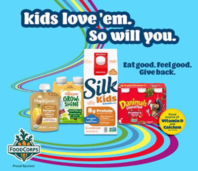 Kids love 'em. So will you. Eat well. Feel good. Give back. Good source of vitamin D and calcium.