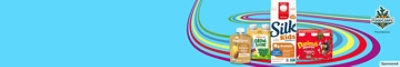 Food Corps. Proud Sponsor. Happy Family, Danimals® and Silk® products on a blue background.