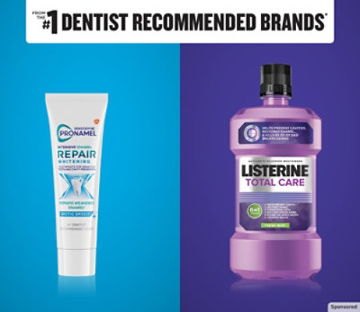 Sensodyne toothpaste and Listerine mouthwash