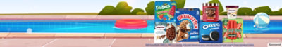 Dreyers Grand Ice Cream products on a summer background featuring a pool.