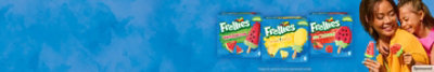 Frollies products on a blue background.