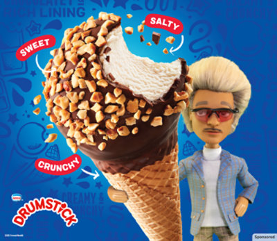 Drumstick product image with various callouts surrounding the product image.