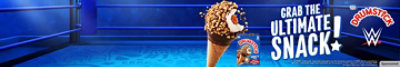 Drumstick cone and products on a blue background. Grab the ultimate snack!