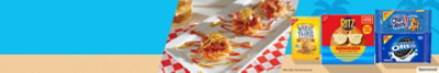RITZ recipe image and arrangement of RITZ, CHIPS AHOY!, OREO, and WHEAT THINS product shots.