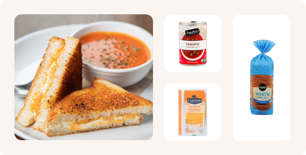 Grilled cheese & tomato soup
