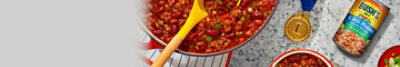 A bowl of chili made with Bush’s® Chili Beans