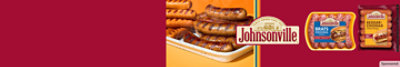 Johnsonville sausages hot from the grill.