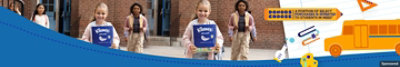 Girl with Kleenex next to text donors choose and a portion of select purchases is donated to students in need.