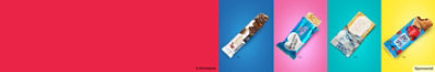Kellanova portable wholesome snacks product shots lined up in a row.