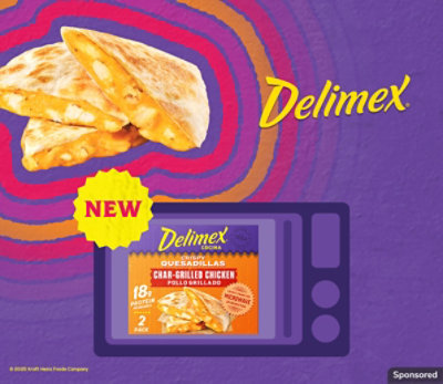 DELIMEX CHAR GRILLED CHICKEN QUESADILLAS 8 OZ