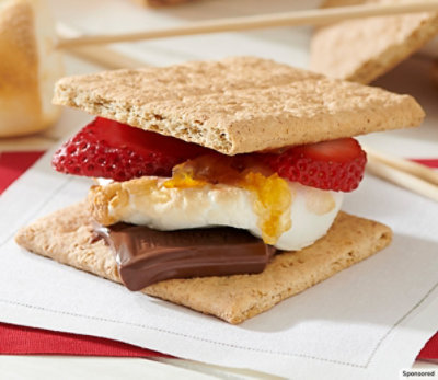 Recipe image of berries and jam s'more.