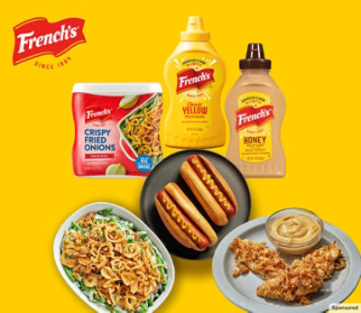 French's products on yellow background