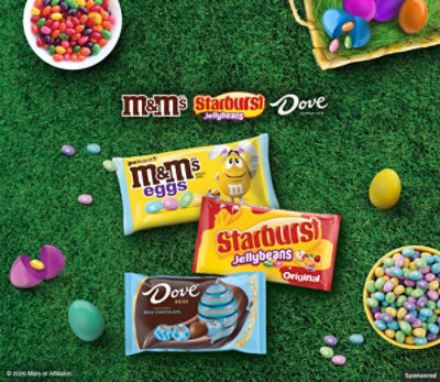 M&M'S®, DOVE®, and STARBURST® Candy. Endless ways to Easter with Mars Wrigley.