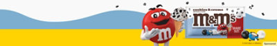 M&M'S® Cookies & Creme share size pack with red M&M'S® character holding an ice cream cone.
