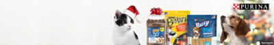 Get free delivery when you spend 35 dollars on select Purina products.