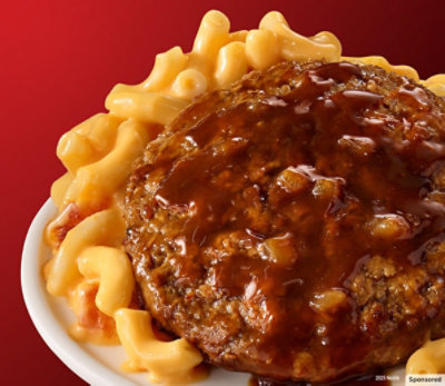Stouffer's Salisbury Steak on a plate.