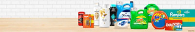 Olay, Gain, Tide, Downy, Bounce, Pampers and Various household products.