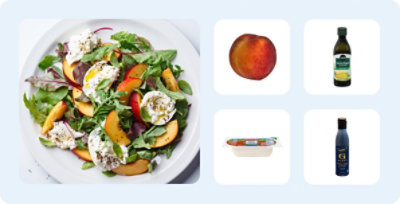 Peach burrata salad