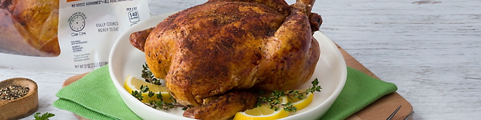 Fresh roasted chicken cooked to perfection