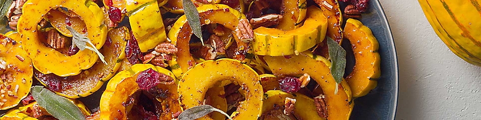 Roasted Delicata Squash With Brown Butter and Cranberries Recipe