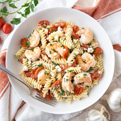 Rotini Pasta with Oven-Roasted Shrimp