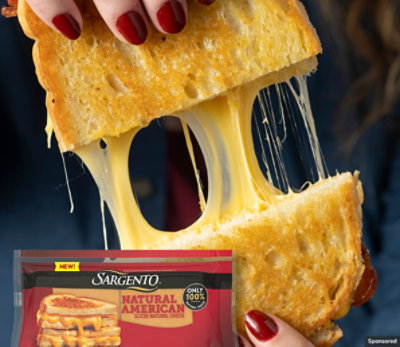 Classic grilled cheese made with Sargento® Natural American Cheese.