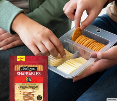 New Sargento® Shareables. A combination of high quality natural cheese and your favorite crackers.
