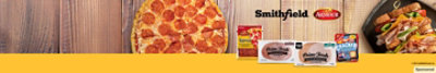 Image of a pepperoni pizza and a delicious lunchmeat sandwich with product packaging.