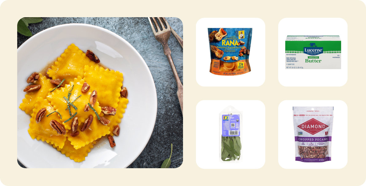 Squash ravioli