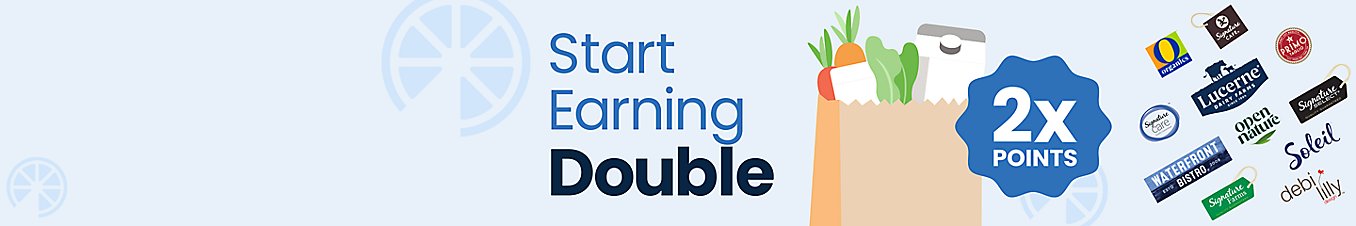 Start earning double. 2 times points.