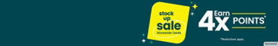 Stock up sale, earn 4x Points. 