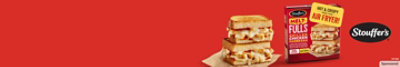 Stouffers Melt-FULLS packages on a red background.