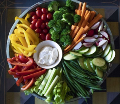 Vegetables party tray. Kings catering for any event