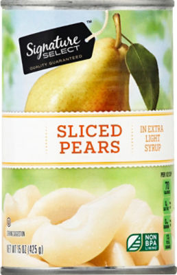 Signature SELECT Pear Slices Lite Bartlett in Extra Light Syrup - 15 Oz ...