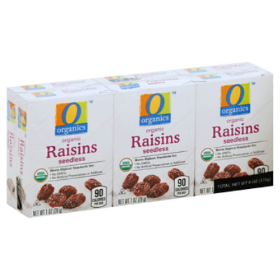 O Organics Organic Raisins Seedless Pack - 6 Count - albertsons